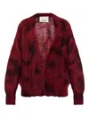 Isabel Marant Mylene Mohair Cardigan Deep Red In Red