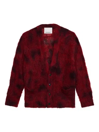 Isabel Marant Mahel V-neck Cardigan In Red