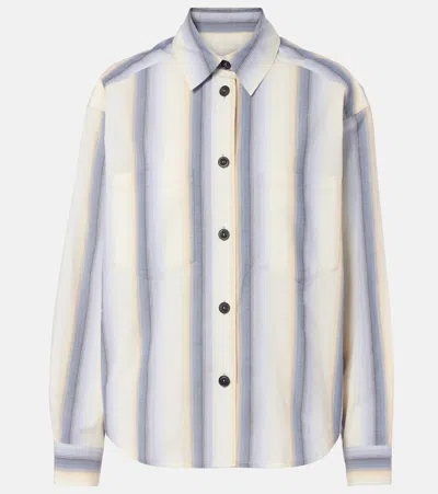 Isabel Marant Mahvane Striped Cotton Shirt In Blue