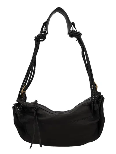 Isabel Marant Maia Lamb Leather Slouchy Handbag In Black