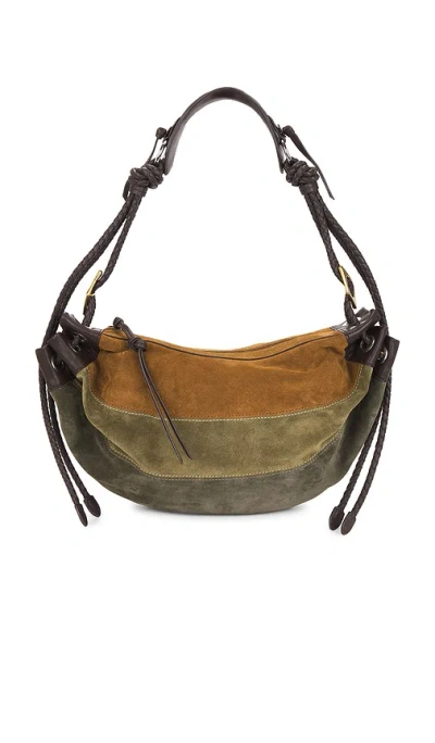 Isabel Marant Womens Multicolor Khaki Maia Medium Suede Shoulder Bag