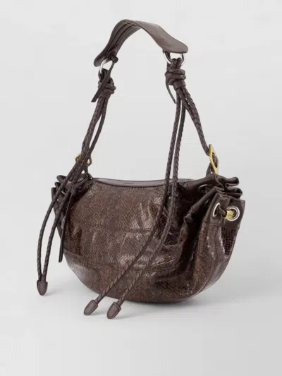 Isabel Marant Maia Medium Shoulder Bag Leather Hardware In Brown