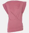 Isabel Marant Maisan Cotton Jersey Tank Top In Pink