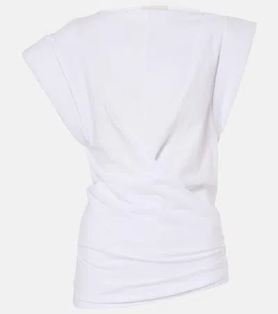 Isabel Marant Maisan Cotton Jersey Tank Top In White