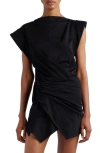 Isabel Marant Maisan Draped Cotton T-shirt Clothing In Black