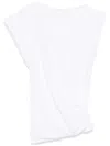 Isabel Marant Maisan Draped Cotton T-shirt In White