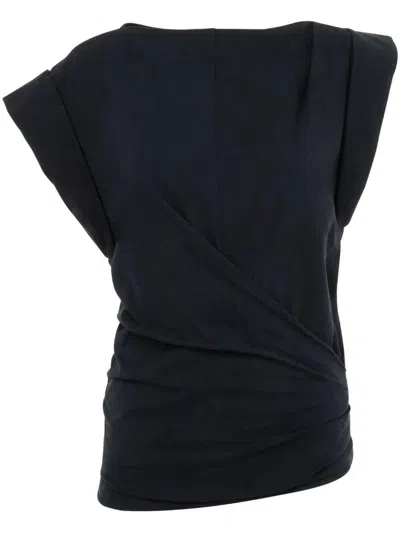 Isabel Marant Maisan Draped Cotton T-shirt Clothing