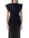 Isabel Marant Maisan Draped Cotton T-shirt Clothing In Black
