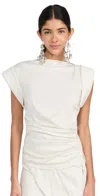 Isabel Marant Maisan Draped T-shirt In Chalk