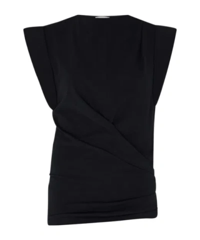 Isabel Marant Black Cotton Nayda T-shirt In Multi