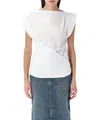 Isabel Marant Maisan Draped T-shirt In White