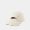 Isabel Marant Malange Ivory Cotton Tedji Baseball Cap In Neutral