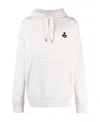 Isabel Marant Malek Embroidered-logo Hoodie In White
