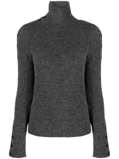 Isabel Marant Press-stud Fastening Jumper In Grey