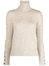 Isabel Marant Malo Roll-neck Jumper In Neutral