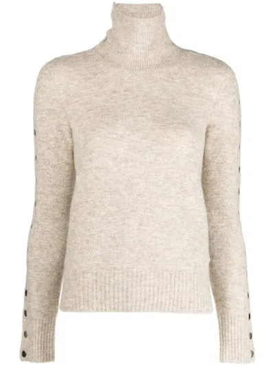 Isabel Marant Malo Roll-neck Jumper In Neutral