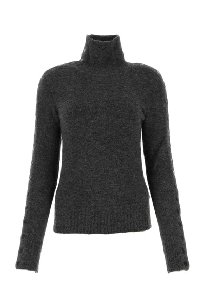 ISABEL MARANT ANTHRACITE NYLON BLEND MALO SWEATER
