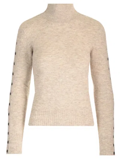 ISABEL MARANT MELANGE SAND NYLON BLEND MALO SWEATER