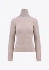 Isabel Marant Alpaca Blend Sweater With Metal Buttons In Beige