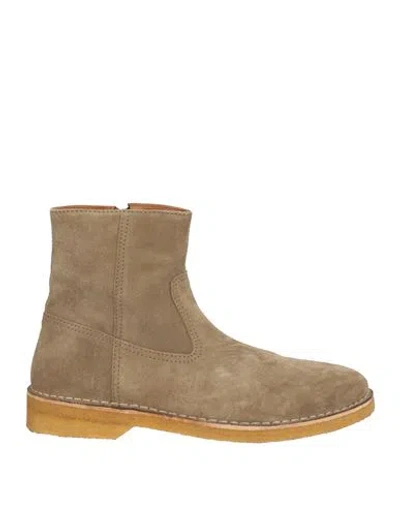 Isabel Marant Man Ankle Boots Khaki Size 7 Leather In Multi