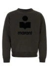 ISABEL MARANT ISABEL MARANT MAN BLACK COTTON BLEND OVERSIZE MIKOY SWEATSHIRT