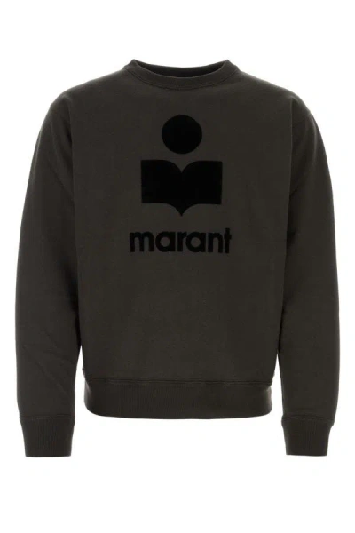 Isabel Marant Man Black Cotton Blend Oversize Mikoy Sweatshirt