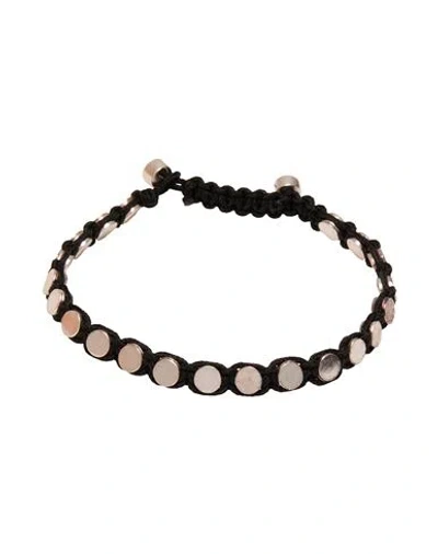 Isabel Marant Man Bracelet Black Size - Metal, Textile Fibers