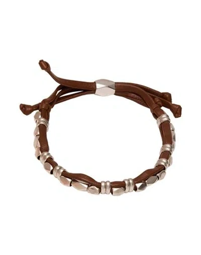 Isabel Marant Man Bracelet Brown Size - Leather, Metal