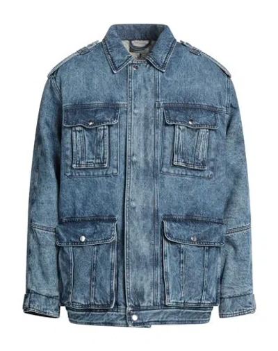 Isabel Marant Man Denim Outerwear Blue Size Xl Cotton