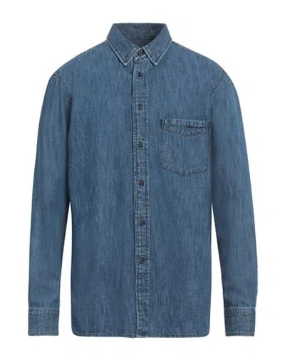 Isabel Marant Man Denim Shirt Blue Size Xl Cotton, Polyester In Multi