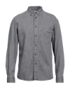 Isabel Marant Man Denim Shirt Grey Size M Cotton, Polyester In Grey