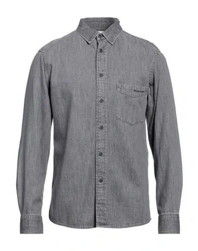 Isabel Marant Man Denim Shirt Grey Size M Cotton, Polyester