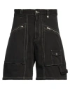 Isabel Marant Denim Bermuda Shorts Featuring Belt Loops In Black