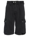 Isabel Marant Man Denim Shorts Black Size 40 Lyocell, Cotton In Black