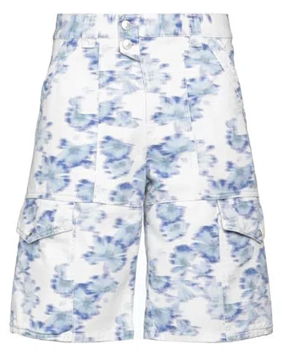 Isabel Marant Man Denim Shorts White Size 34 Cotton, Hemp