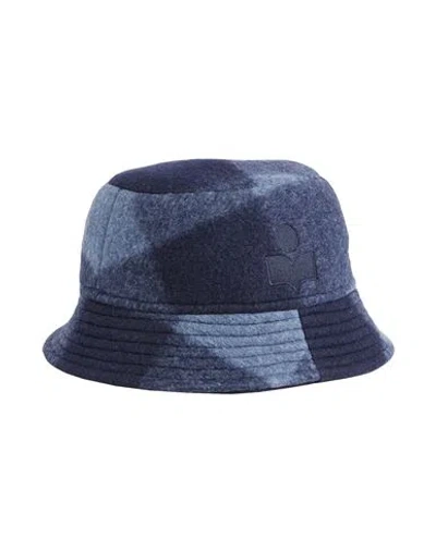Isabel Marant Man Hat Navy Blue Size 7 ⅛ Polyester, Virgin Wool, Acrylic