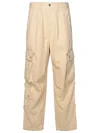 ISABEL MARANT ISABEL MARANT BEIGE COTTON BLEND TROUSERS MAN