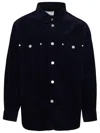 ISABEL MARANT ISABEL MARANT 'RITCHIE' MIDNIGHT BLUE COTTON BLEND SHIRT MAN