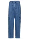 ISABEL MARANT ISABEL MARANT 'VANNI' LIGHT BLUE COTTON PANTS MAN