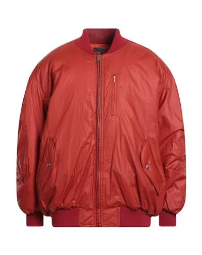 Isabel Marant Man Jacket Red Size M Cotton, Acrylic, Polyamide, Elastane In Multi