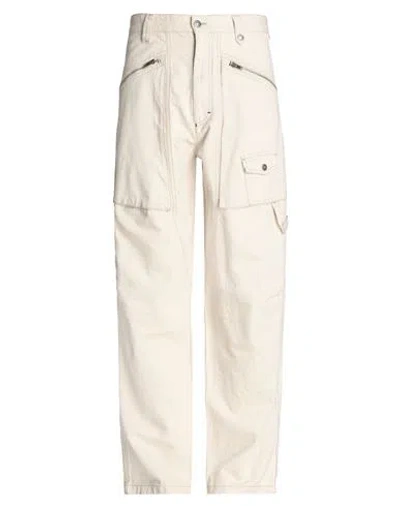 Isabel Marant Man Jeans Ivory Size 38 Cotton, Hemp In White