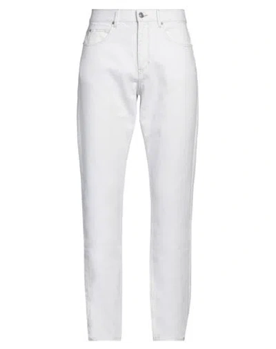 Isabel Marant Man Jeans White Size 33 Cotton, Hemp