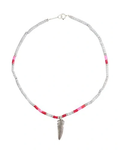 Isabel Marant Man Necklace Grey Size - Stone In Metallic