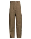 Isabel Marant Man Pants Khaki Size 26 Cotton In Brown