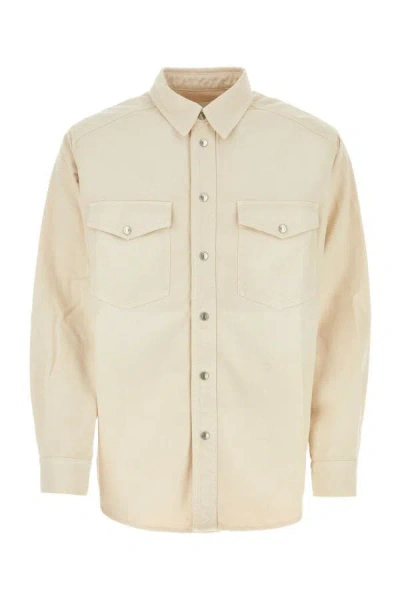 Isabel Marant Man Sand Denim Tailly Shirt In Brown