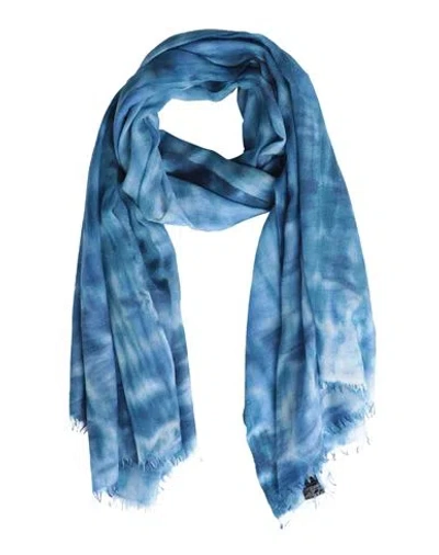 Isabel Marant Man Scarf Blue Size - Wool, Cashmere