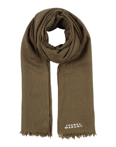 Isabel Marant Man Scarf Military Green Size - Wool, Cashmere