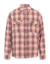 Isabel Marant Man Shirt Apricot Size L Cotton, Linen In Orange