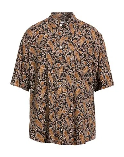 Isabel Marant Man Shirt Black Size M Viscose In Brown