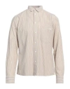 Isabel Marant Man Shirt Khaki Size S Cotton, Polyester In Beige